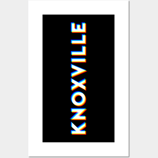 Knoxville Tennessee CMYK Glitch Type Posters and Art